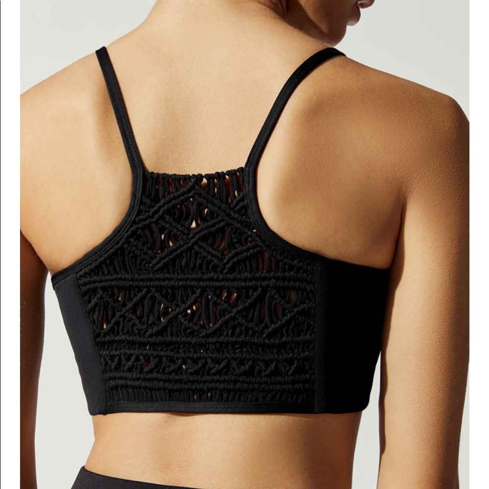 Carbon38 Black Macrame Racer back Bra M